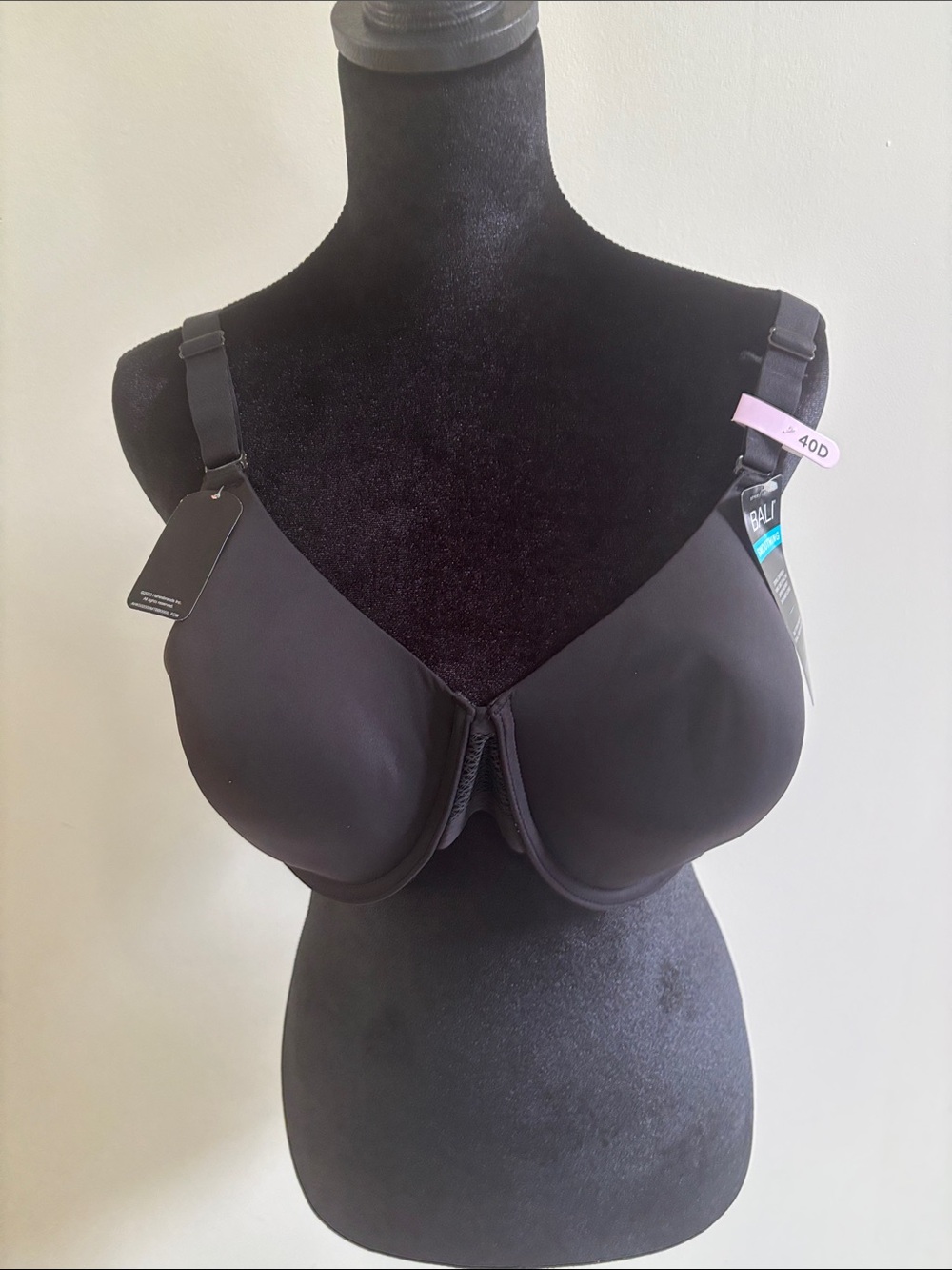 Bali Black Seamless Underwire Bra